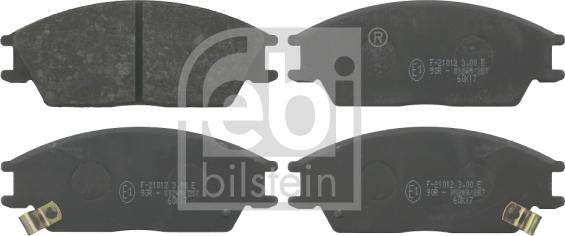 Febi Bilstein 16542 - Комплект спирачно феродо, дискови спирачки vvparts.bg