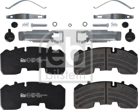 Febi Bilstein 16607 - Комплект спирачно феродо, дискови спирачки vvparts.bg