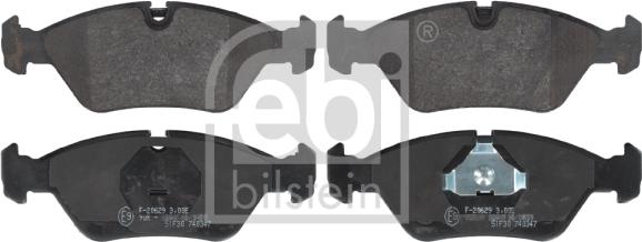 Febi Bilstein 16026 - Комплект спирачно феродо, дискови спирачки vvparts.bg