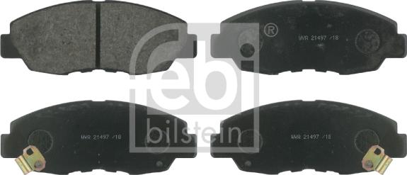 Febi Bilstein 16296 - Комплект спирачно феродо, дискови спирачки vvparts.bg