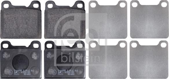 Febi Bilstein 16231 - Комплект спирачно феродо, дискови спирачки vvparts.bg
