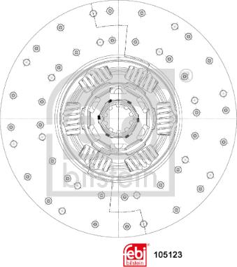 Febi Bilstein 105123 - Диск на съединителя vvparts.bg