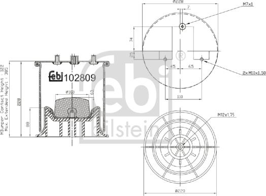 Febi Bilstein 102809 - Маншон, въздушно окачване vvparts.bg