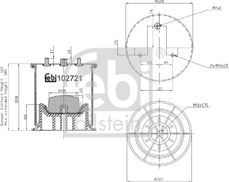 Febi Bilstein 102721 - Маншон, въздушно окачване vvparts.bg