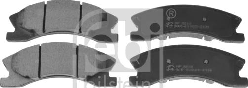 Febi Bilstein 116372 - Комплект спирачно феродо, дискови спирачки vvparts.bg