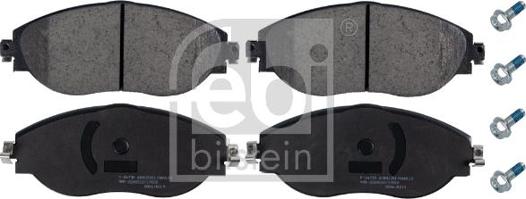Febi Bilstein 116243 - Комплект спирачно феродо, дискови спирачки vvparts.bg