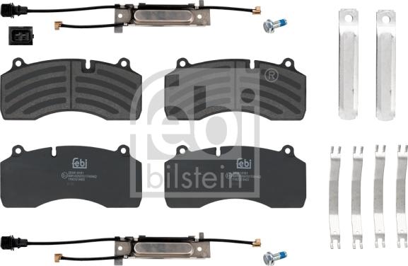 Febi Bilstein 116232 - Комплект спирачно феродо, дискови спирачки vvparts.bg