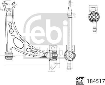 Febi Bilstein 184517 - Носач, окачване на колелата vvparts.bg