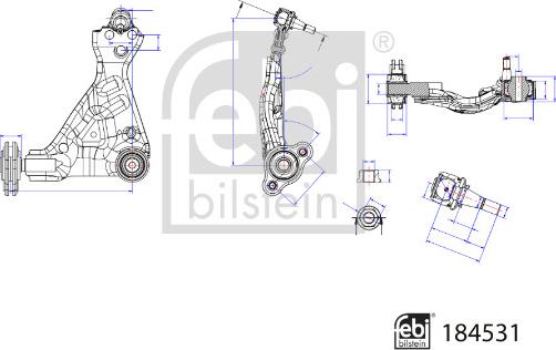 Febi Bilstein 184531 - Носач, окачване на колелата vvparts.bg