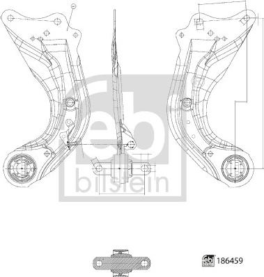 Febi Bilstein 186459 - Носач, окачване на колелата vvparts.bg