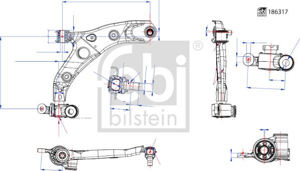 Febi Bilstein 186317 - Носач, окачване на колелата vvparts.bg