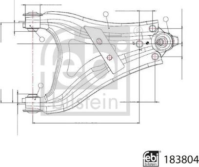 Febi Bilstein 183804 - Носач, окачване на колелата vvparts.bg