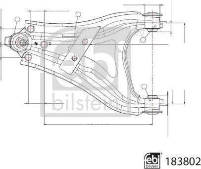 Febi Bilstein 183802 - Носач, окачване на колелата vvparts.bg