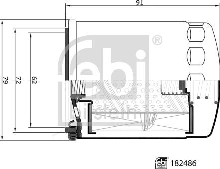 Febi Bilstein 182486 - Маслен филтър vvparts.bg