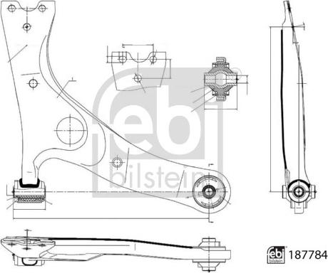 Febi Bilstein 187784 - Носач, окачване на колелата vvparts.bg