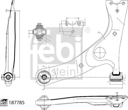 Febi Bilstein 187785 - Носач, окачване на колелата vvparts.bg