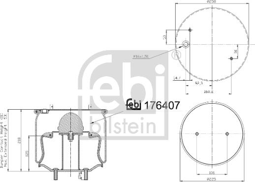 Febi Bilstein 176407 - Маншон, въздушно окачване vvparts.bg