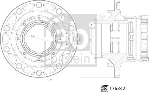 Febi Bilstein 176342 - Главина на колелото vvparts.bg