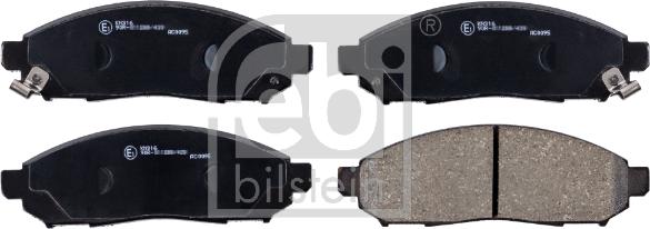 Febi Bilstein 170292 - Комплект спирачно феродо, дискови спирачки vvparts.bg