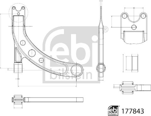 Febi Bilstein 177843 - Носач, окачване на колелата vvparts.bg