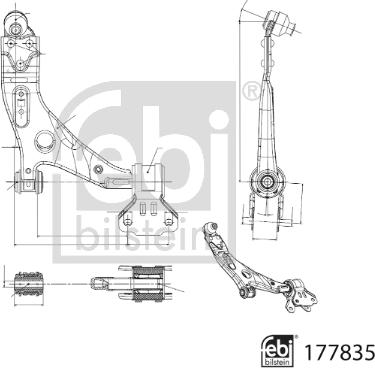 Febi Bilstein 177835 - Носач, окачване на колелата vvparts.bg