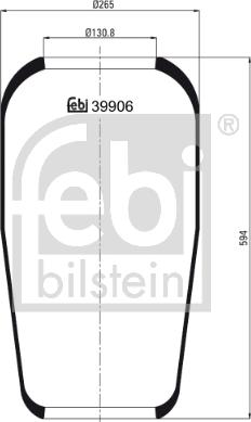 Febi Bilstein 39906 - Маншон, въздушно окачване vvparts.bg