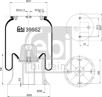 Febi Bilstein 39862 - Маншон, въздушно окачване vvparts.bg