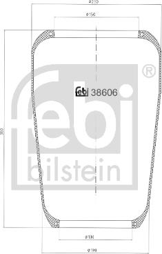 Febi Bilstein 38606 - Маншон, въздушно окачване vvparts.bg