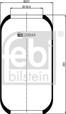 Febi Bilstein 20644 - Маншон, въздушно окачване vvparts.bg