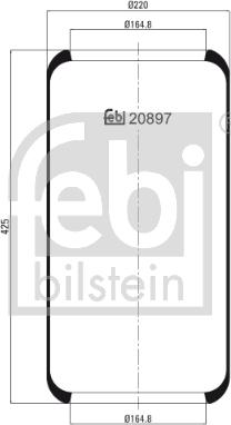 Febi Bilstein 20897 - Маншон, въздушно окачване vvparts.bg