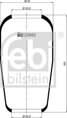 Febi Bilstein 20882 - Маншон, въздушно окачване vvparts.bg