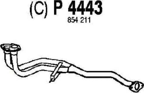 Fenno P4443 - Изпускателна тръба vvparts.bg