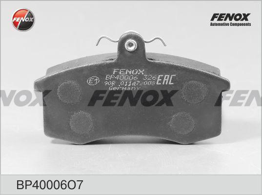 Fenox BP40006O7 - Комплект спирачно феродо, дискови спирачки vvparts.bg