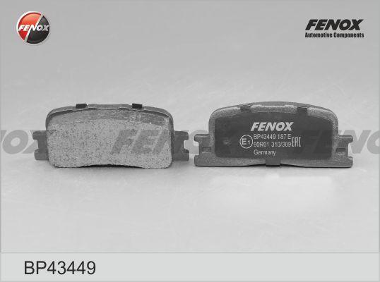 Fenox BP43449 - Комплект спирачно феродо, дискови спирачки vvparts.bg