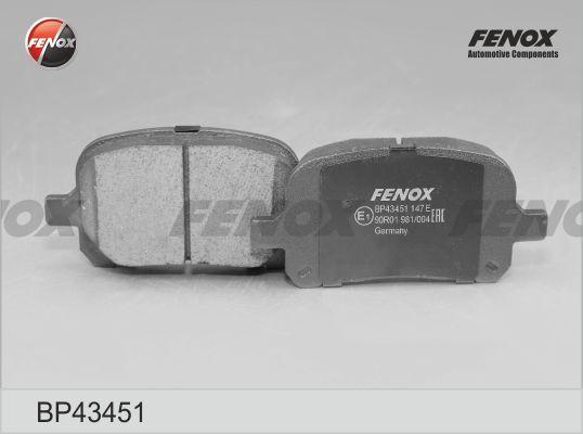 Fenox BP43451 - Комплект спирачно феродо, дискови спирачки vvparts.bg