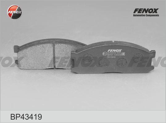 Fenox BP43419 - Комплект спирачно феродо, дискови спирачки vvparts.bg