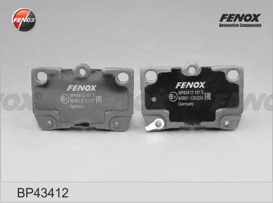 Fenox BP43412 - Комплект спирачно феродо, дискови спирачки vvparts.bg