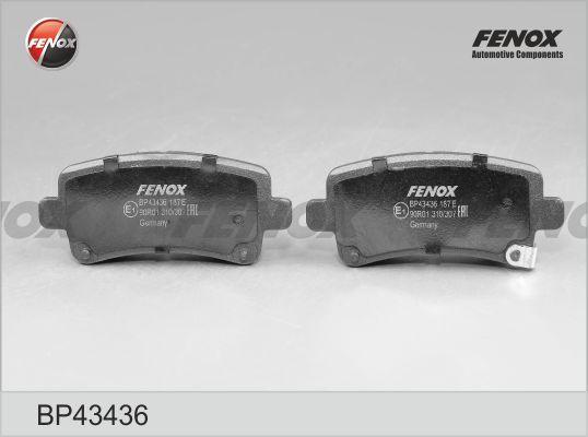 Fenox BP43436 - Комплект спирачно феродо, дискови спирачки vvparts.bg