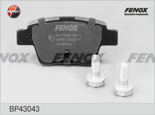 Fenox BP43043 - Комплект спирачно феродо, дискови спирачки vvparts.bg