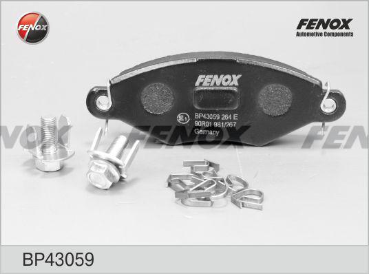 Fenox BP43059 - Комплект спирачно феродо, дискови спирачки vvparts.bg