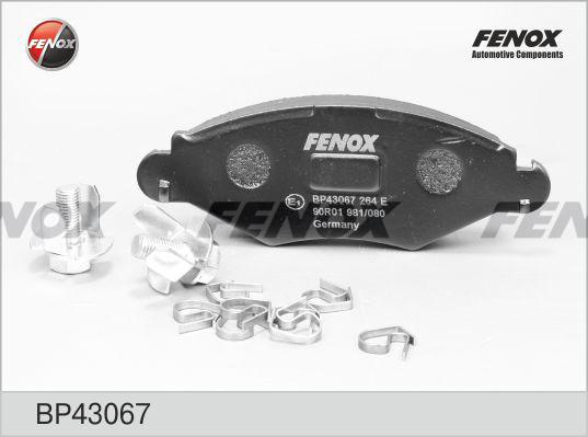 Fenox BP43067 - Комплект спирачно феродо, дискови спирачки vvparts.bg