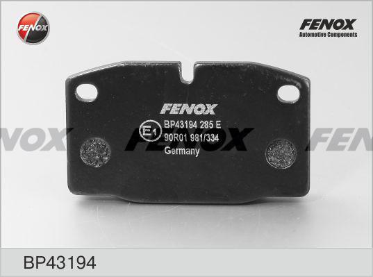Fenox BP43194 - Комплект спирачно феродо, дискови спирачки vvparts.bg