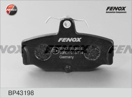 Fenox BP43198 - Комплект спирачно феродо, дискови спирачки vvparts.bg