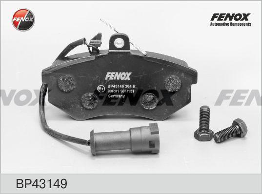 Fenox BP43149 - Комплект спирачно феродо, дискови спирачки vvparts.bg