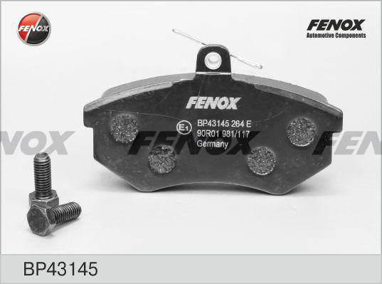 Fenox BP43145 - Комплект спирачно феродо, дискови спирачки vvparts.bg