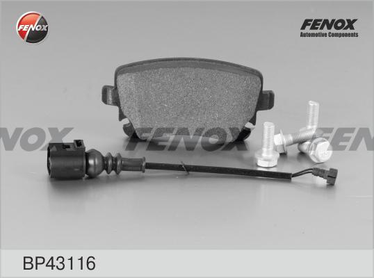 Fenox BP43116 - Комплект спирачно феродо, дискови спирачки vvparts.bg