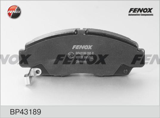 Fenox BP43189 - Комплект спирачно феродо, дискови спирачки vvparts.bg