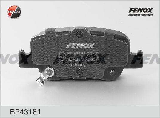 Fenox BP43181 - Комплект спирачно феродо, дискови спирачки vvparts.bg