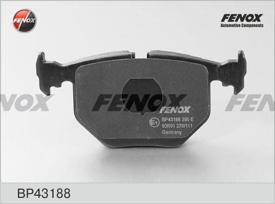 Fenox BP43188 - Комплект спирачно феродо, дискови спирачки vvparts.bg
