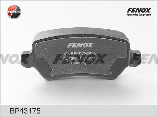 Fenox BP43175 - Комплект спирачно феродо, дискови спирачки vvparts.bg